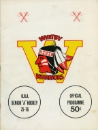 Whitby Warriors 1975-76 program cover