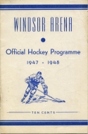 Windsor Staffords 1947-48 program cover