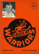 Winnipeg Warriors 1958-59 program cover