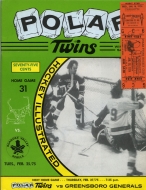 Winston-Salem Polar Twins 1974-75 program cover