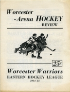 Worcester Warriors 1954-55 program cover