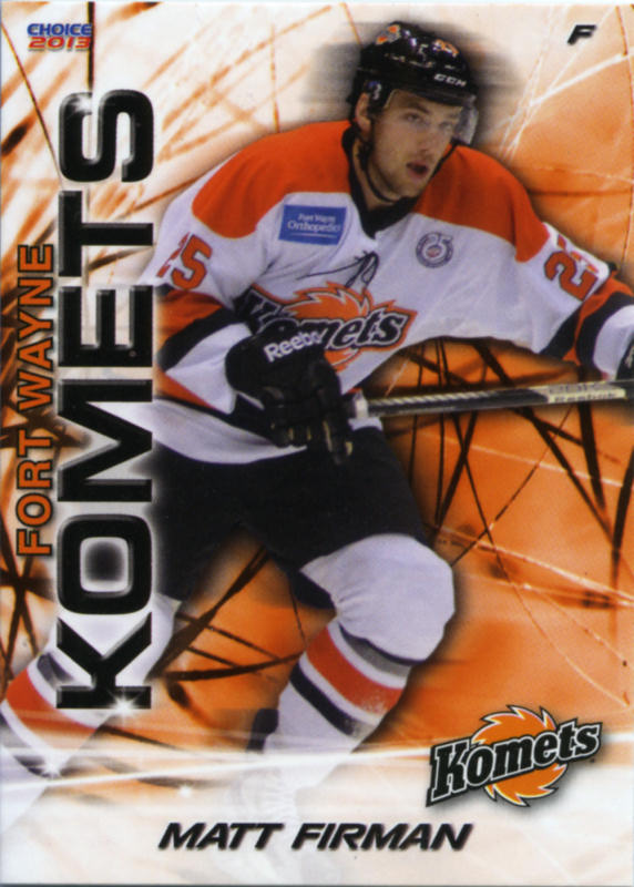 Fort Wayne Komets 2012-13 hockey card image