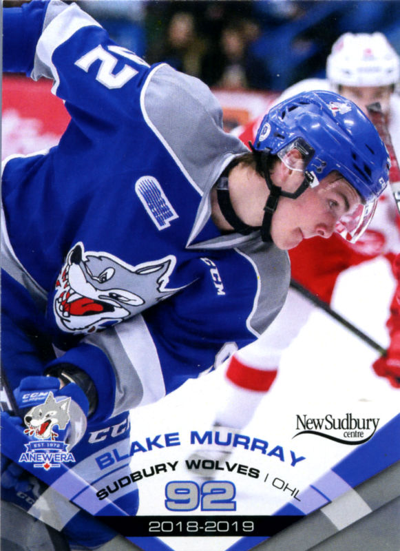 Sudbury Wolves 2018-19 hockey card image
