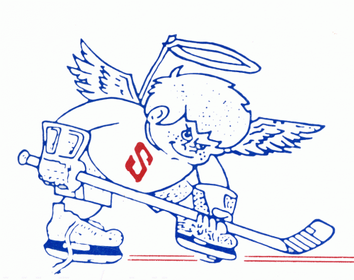 Danville Fighting Saints 1987-88 hockey logo of the AAHL