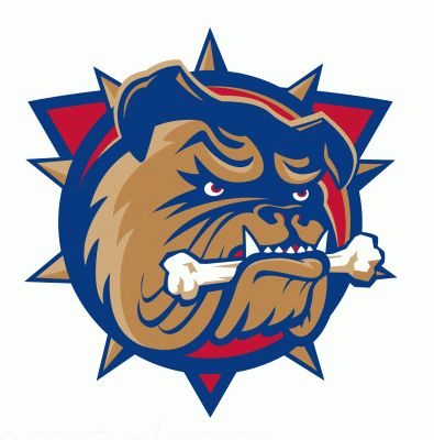 Hamilton Bulldogs hockey logo from 2009-10 at Hockeydb.com