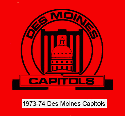 Des Moines Capitols 1973-74 hockey logo of the IHL