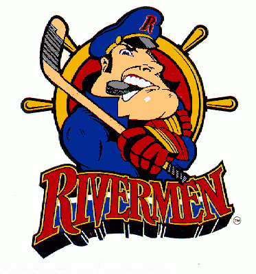 Peoria Rivermen 1995-96 hockey logo of the IHL