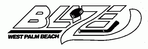 West Palm Beach Blaze 1994-95 hockey logo of the SuHL