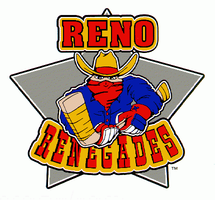 Reno Renegades 1995-96 hockey logo of the WCHL