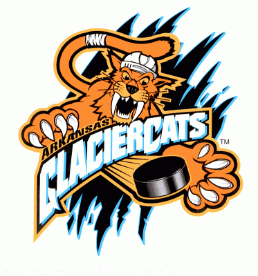 Arkansas Glaciercats 1998-99 hockey logo of the WPHL