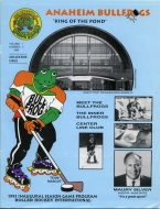 1992-93 Anaheim Bullfrogs game program