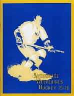 1975-76 Anchorage Wolverines game program