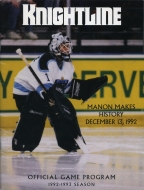 1992-93 Atlanta Knights game program