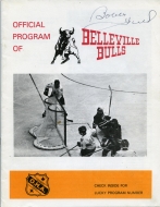 1980-81 Belleville Bulls game program