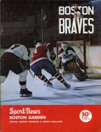 1972-73 Boston Braves game program