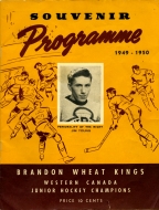 1949-50 Brandon Wheat Kings game program