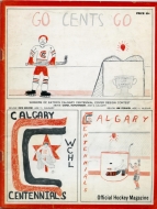 1973-74 Calgary Centennials game program