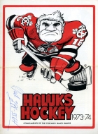 1973-74 Chicago Blackhawks game program