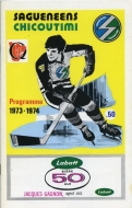 1973-74 Chicoutimi Sagueneens game program