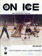 1979-80 Dallas Black Hawks game program