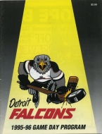1995-96 Detroit Falcons game program