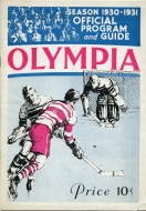 1930-31 Detroit Olympics game program