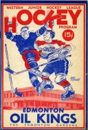 1953-54 Edmonton Oil Kings game program