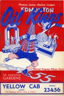 1954-55 Edmonton Oil Kings game program
