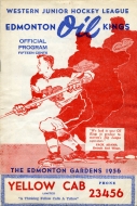 1955-56 Edmonton Oil Kings game program