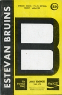 1973-74 Estevan Bruins game program
