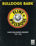 1991-92 Flint Bulldogs game program