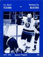 1975-76 Fort Worth Texans game program