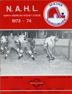 1973-74 Maine Nordiques game program