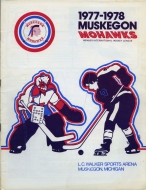 1977-78 Muskegon Mohawks game program