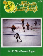 1981-82 Nashville South Stars game program