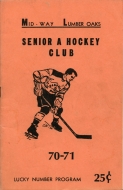 1970-71 Oakville Oaks game program