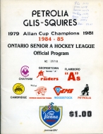 1984-85 Petrolia Squires game program