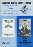 1967-68 Rochester Mustangs game program