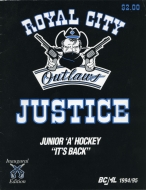 1994-95 Royal City Outlaws game program