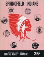 1963-64 Springfield Indians game program