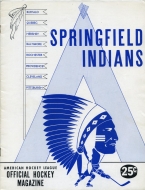 1966-67 Springfield Indians game program