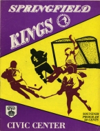 1974-75 Springfield Kings/Indians game program