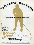 1967-68 Syracuse Blazers game program