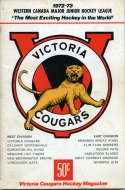 1972-73 Victoria Cougars game program