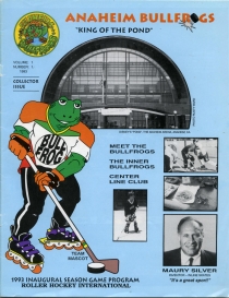 Anaheim Bullfrogs 1992-93 game program