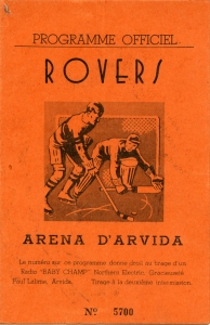 Arvida Rovers 1948-49 game program