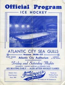 Atlantic City Sea Gulls 1936-37 game program