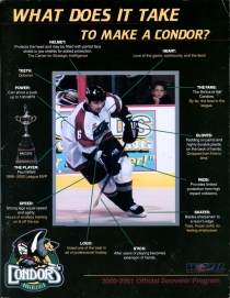 Bakersfield Condors 2000-01 game program