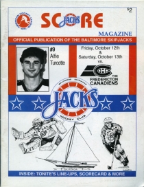 Baltimore Skipjacks 1990-91 game program