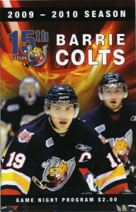 Barrie Colts 2009-10 game program